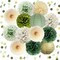 Olive Sage Green Paper Pom Poms Paper Decorations(sage green, gold, olive green)